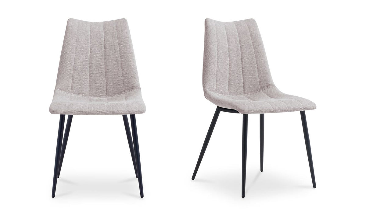 front view of Alibi Dining Chair Beige-Set of Two luxury Chair