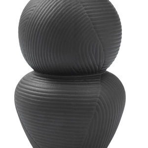 Close-up of the Icarus Vase's lower section, showcasing its unique shape and texture.