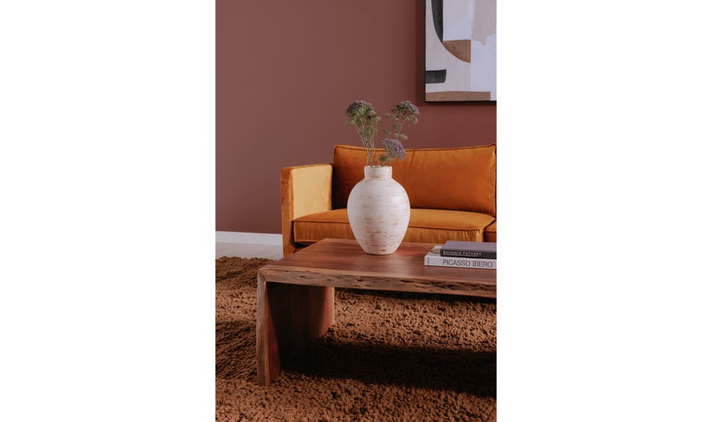 side view of Tyrell Coffee Table Natural Stain luxury Coffee Table