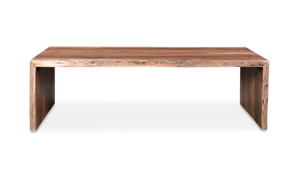 front view of Tyrell Coffee Table Natural Stain luxury Coffee Table