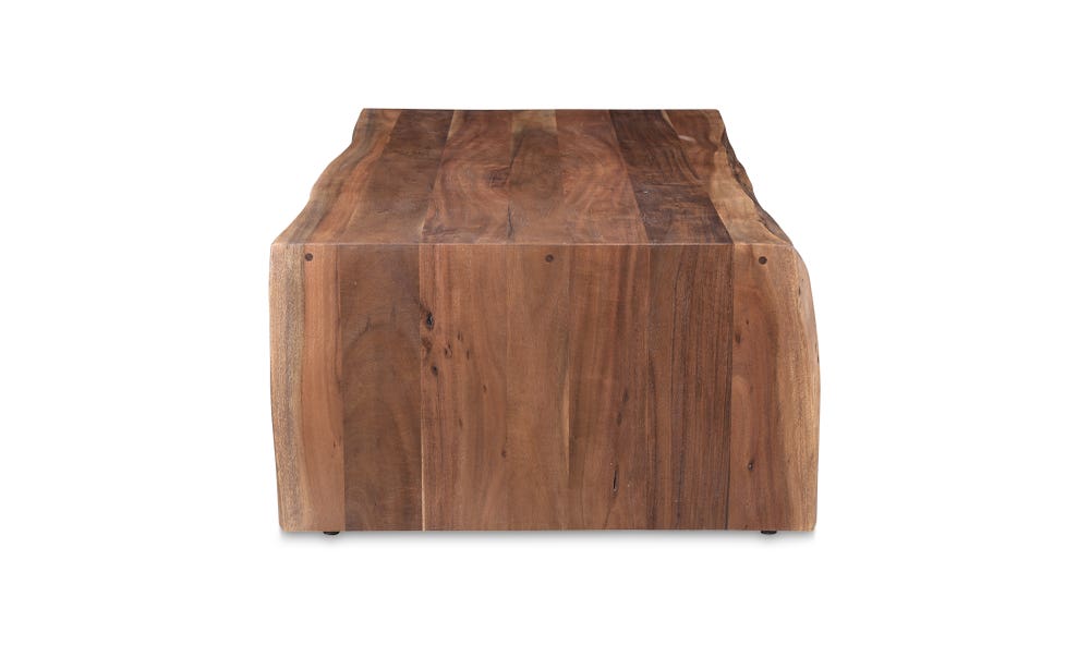 lifestyle view of Tyrell Coffee Table Natural Stain luxury Coffee Table