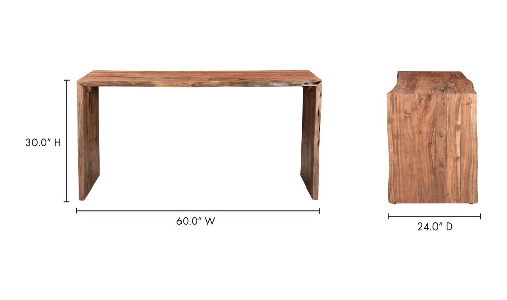 lifestyle view of Tyrell Desk Natural Stain luxury Desk