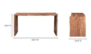 lifestyle view of Tyrell Desk Natural Stain luxury Desk