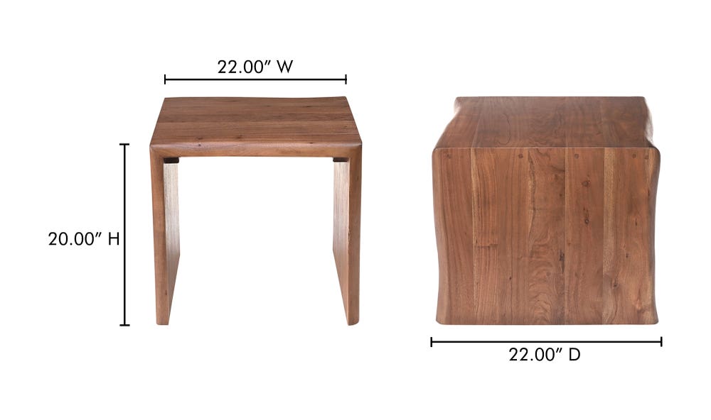 lifestyle view of Tyrell Side Table Natural Stain luxury Accent Table
