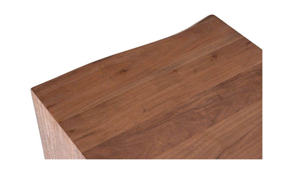 lifestyle view of Tyrell Side Table Natural Stain luxury Accent Table