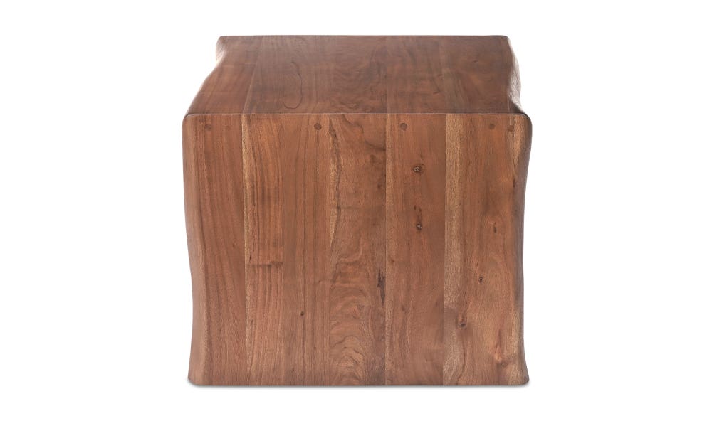 detail view of Tyrell Side Table Natural Stain luxury Accent Table