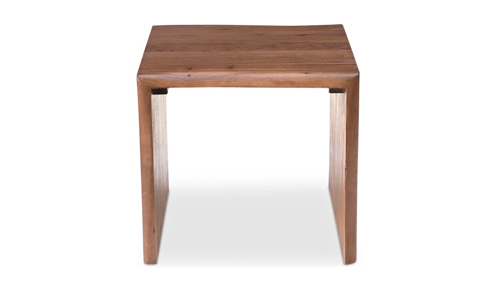 front view of Tyrell Side Table Natural Stain luxury Accent Table