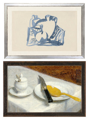 Vintage Apple & Jug + Mustard Pot Still Life Pair Bundle