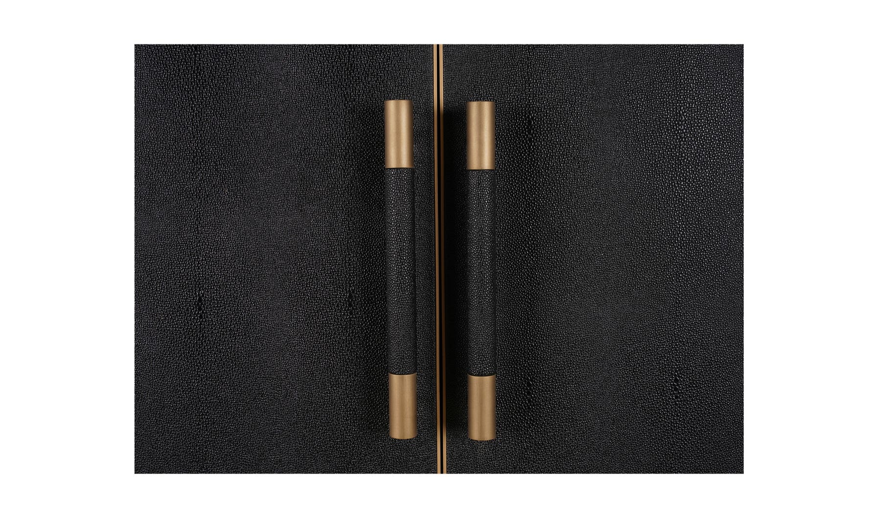 lifestyle view of Mako Bar Cabinet Black luxury Sideboard