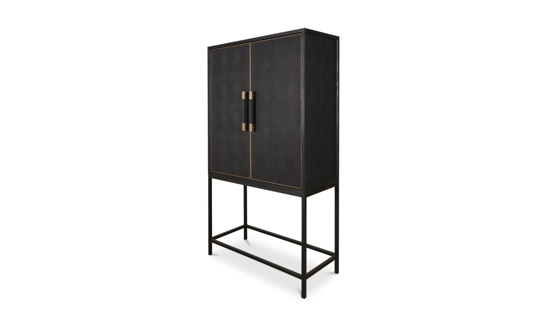 lifestyle view of Mako Bar Cabinet Black luxury Sideboard