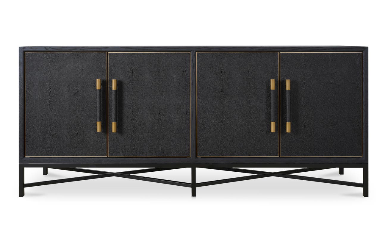 front view of Mako Sideboard Black Small luxury Sideboard