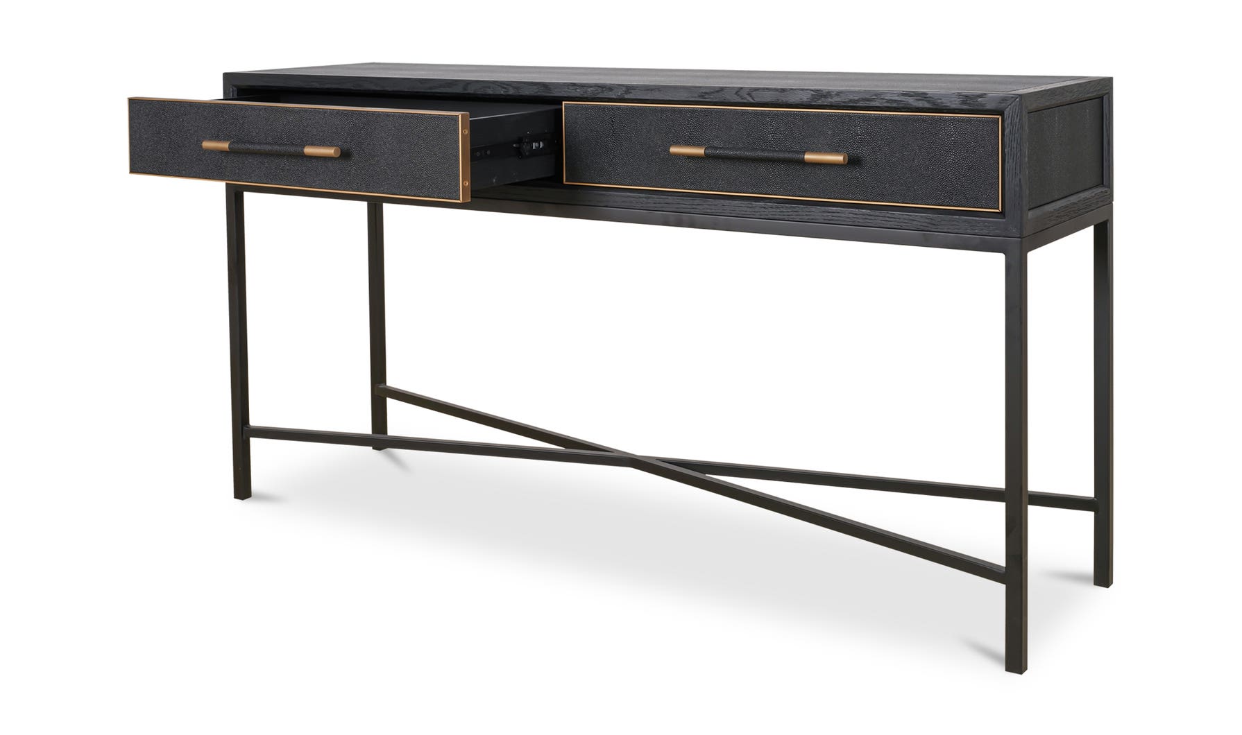 lifestyle view of Mako Console Table Black luxury Sideboard