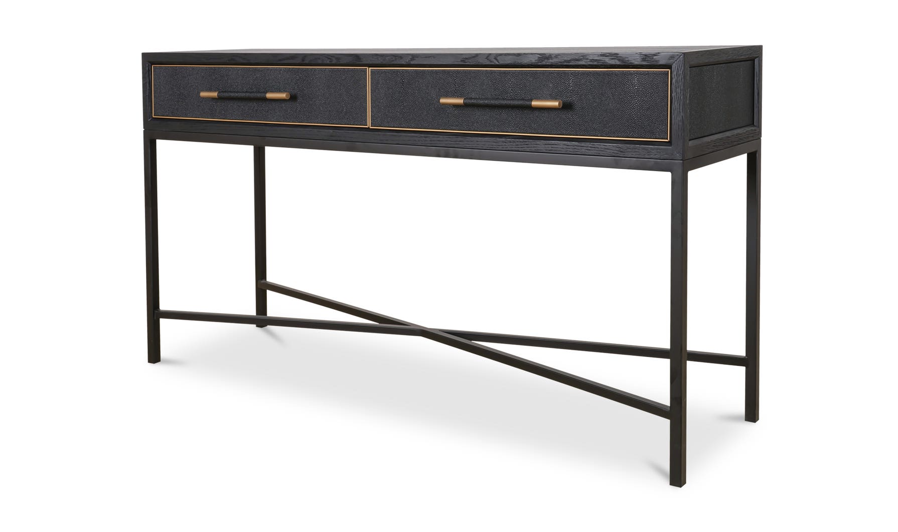 lifestyle view of Mako Console Table Black luxury Sideboard