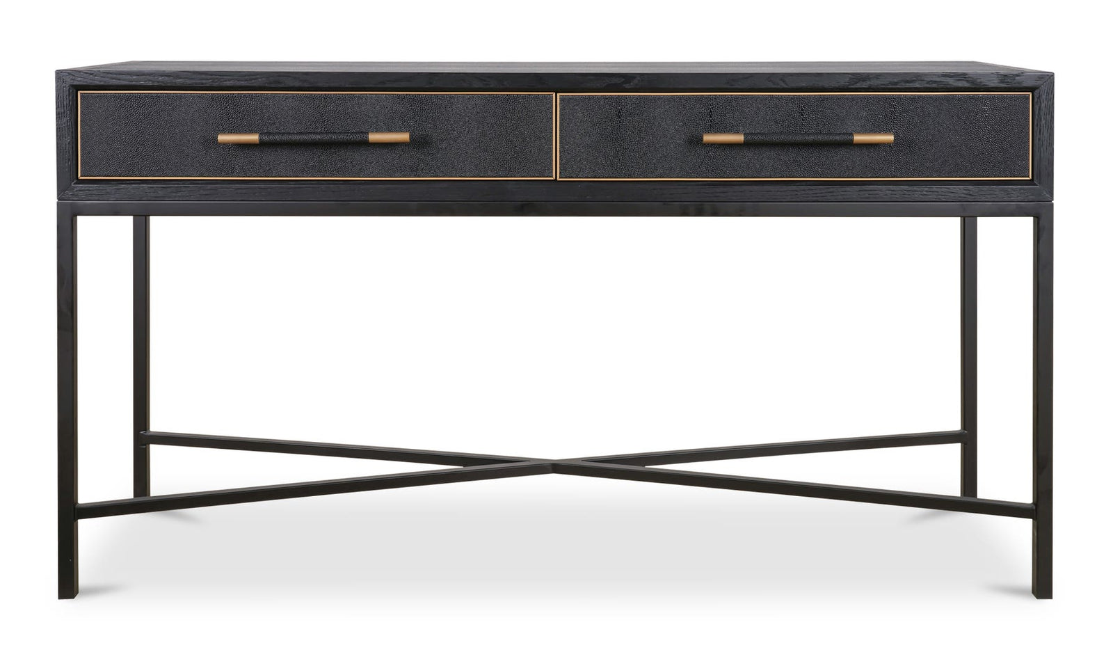 front view of Mako Console Table Black luxury Sideboard
