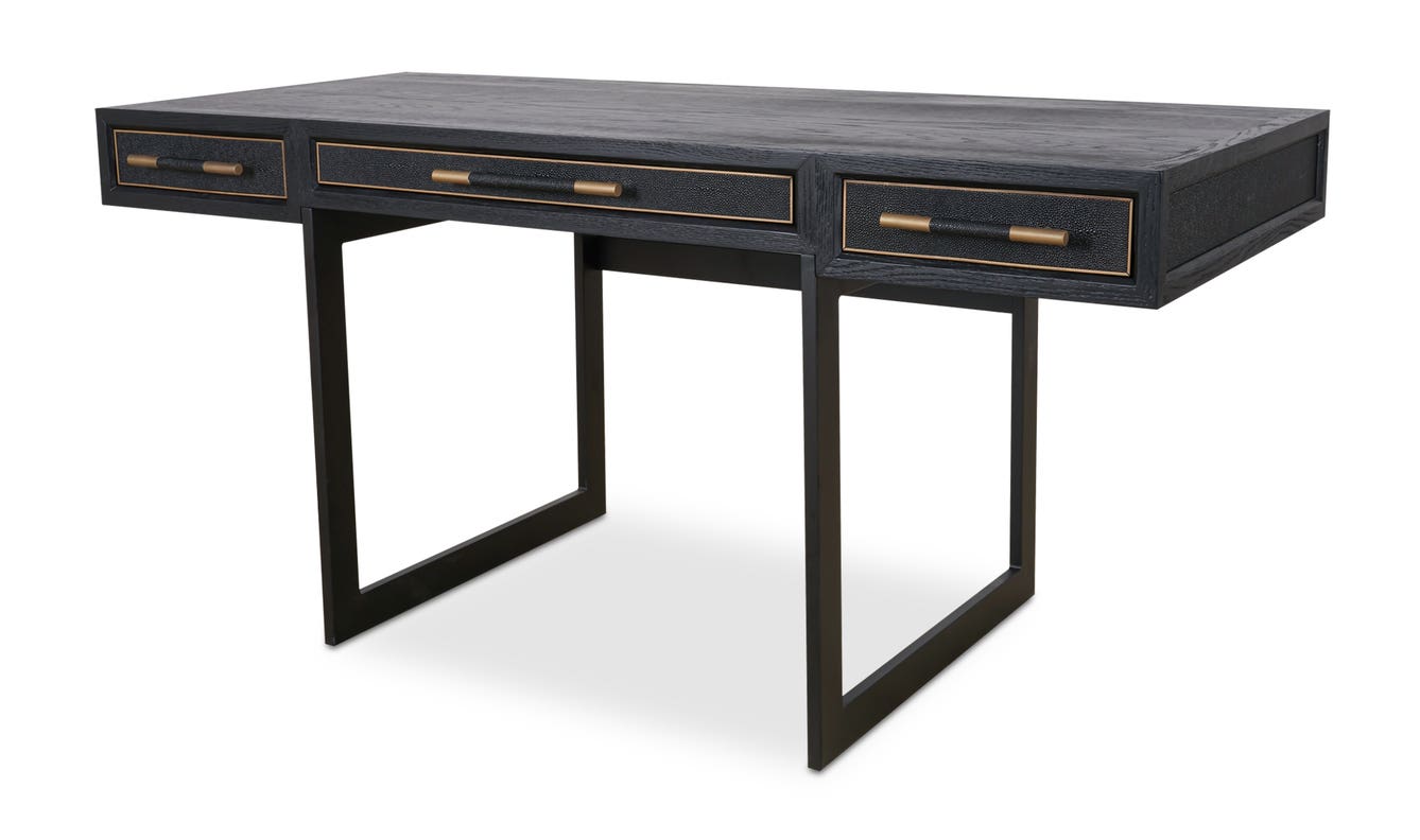 lifestyle view of Mako Desk Black luxury Desk