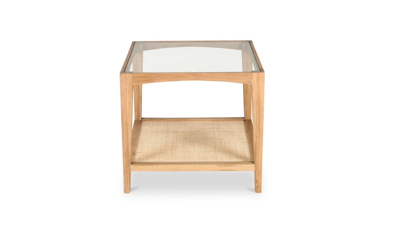 front view of Harrington Side Table Natural luxury End Table