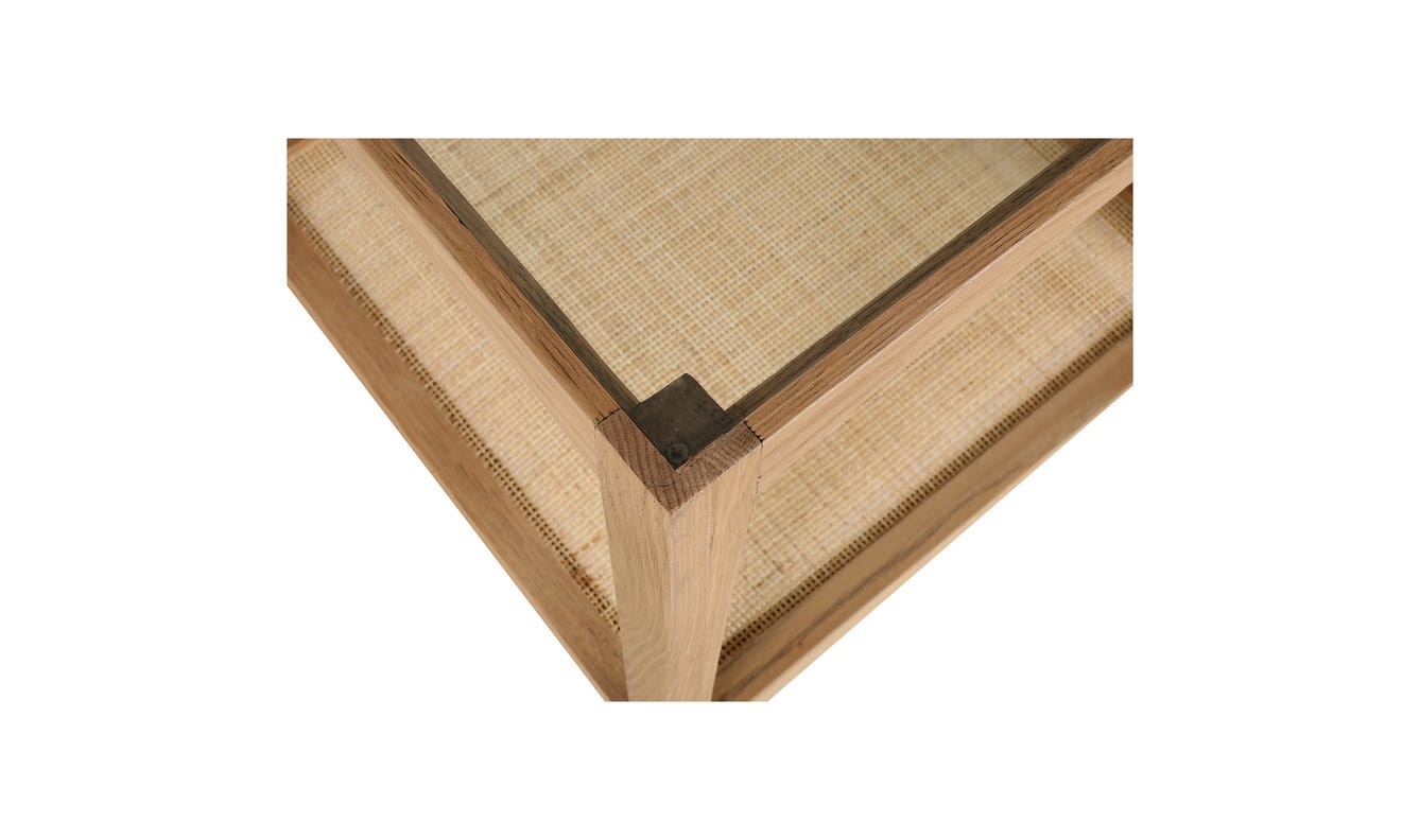 lifestyle view of Harrington Side Table Natural luxury End Table