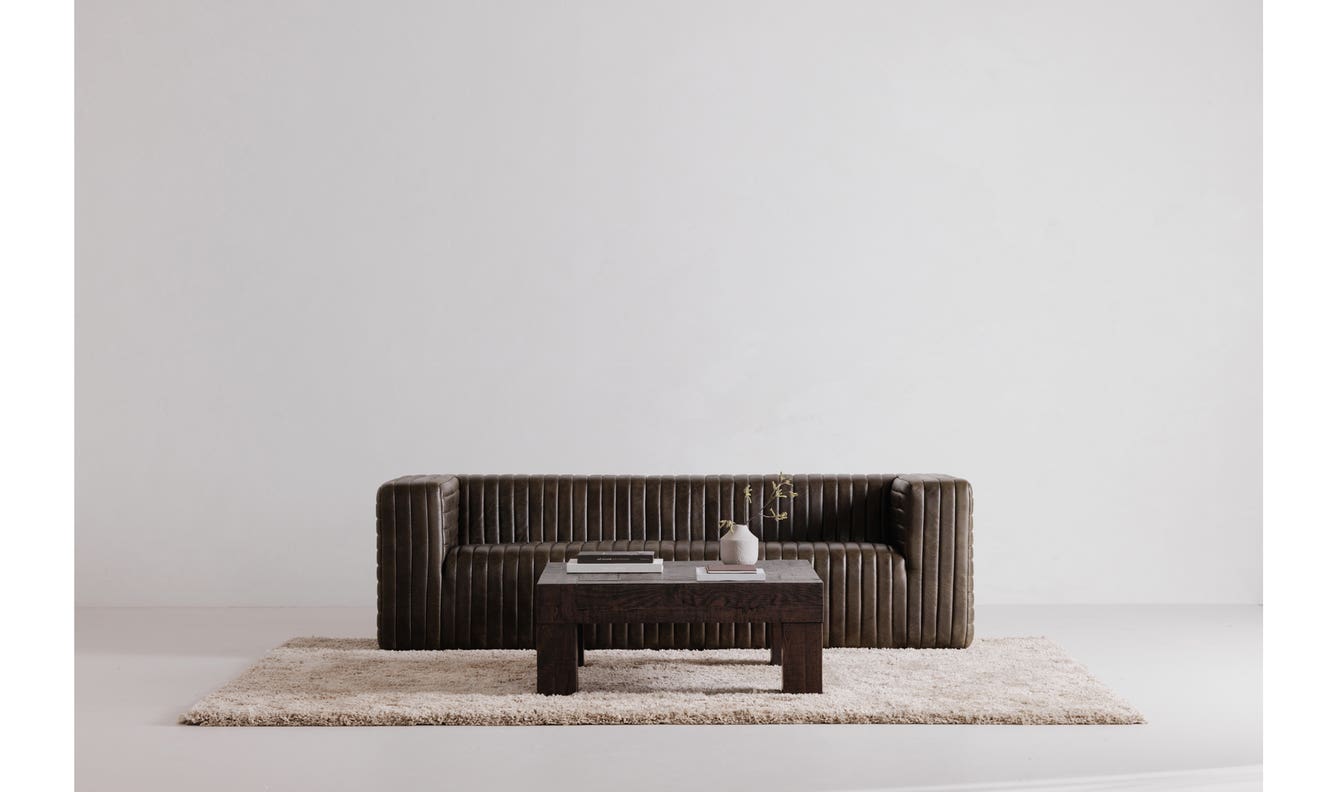 angle view of Evander Coffee Table Brown luxury Coffee Table