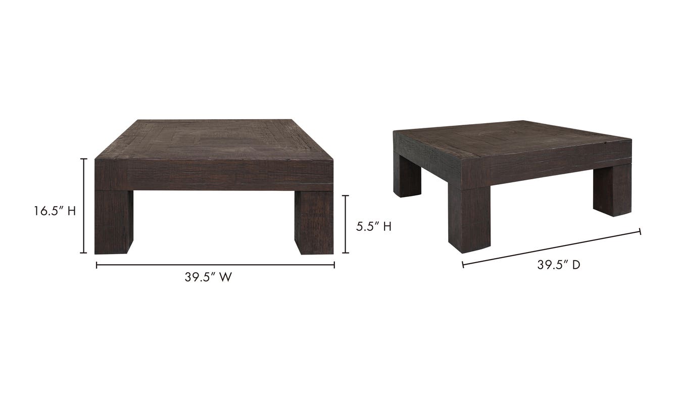 lifestyle view of Evander Coffee Table Brown luxury Coffee Table