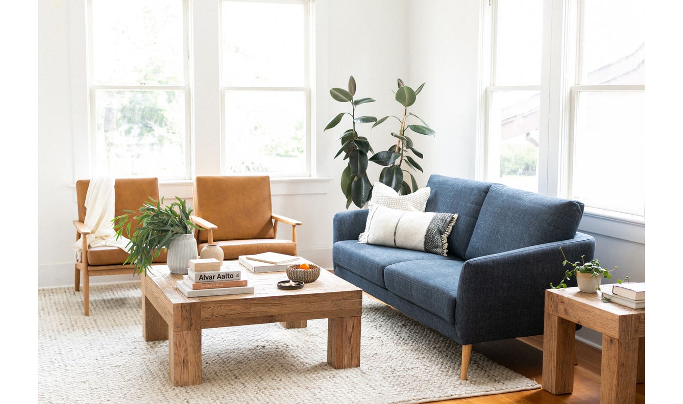 front view of Evander Coffee Table Natural luxury Coffee Table