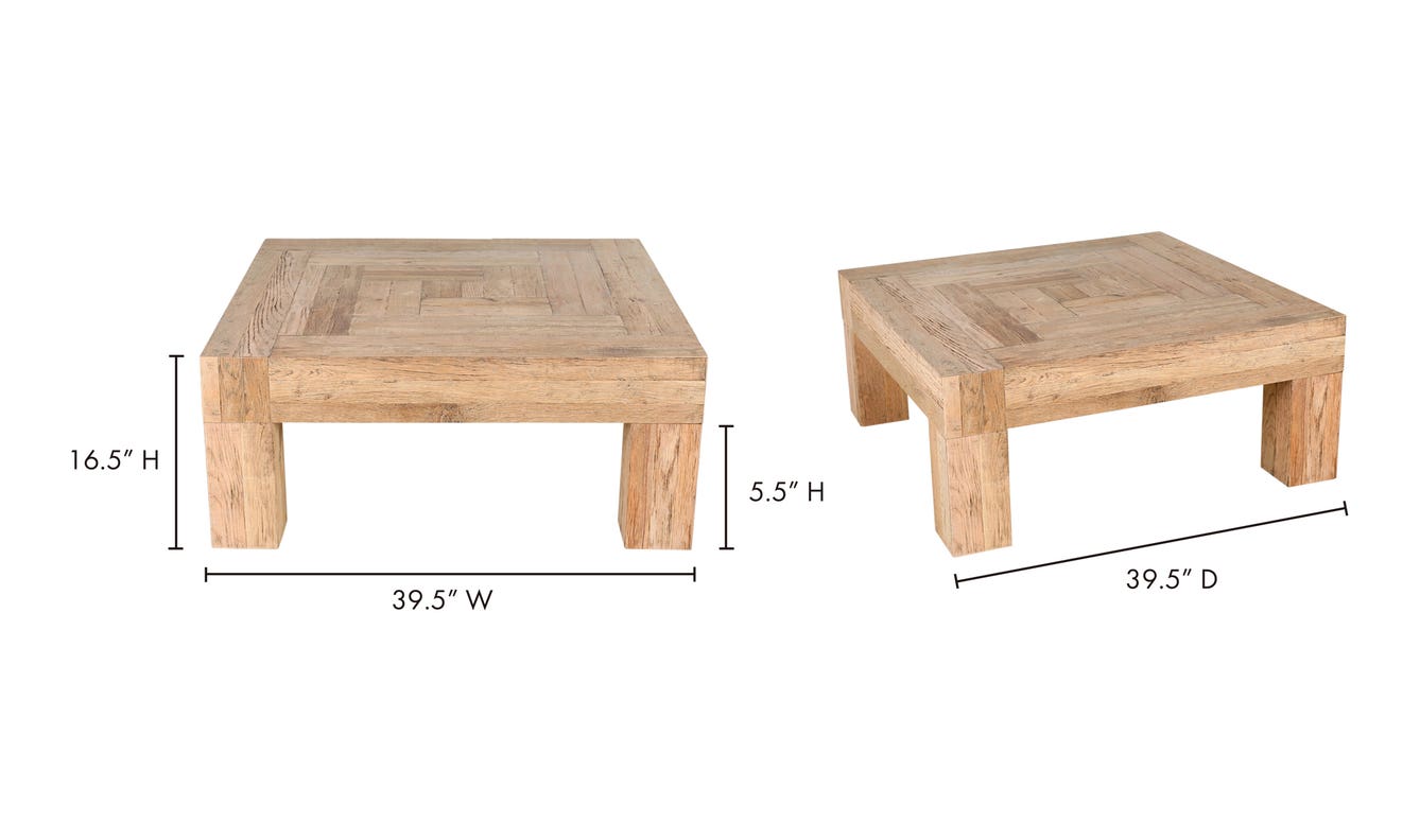 lifestyle view of Evander Coffee Table Natural luxury Coffee Table