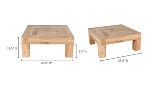 lifestyle view of Evander Coffee Table Natural luxury Coffee Table