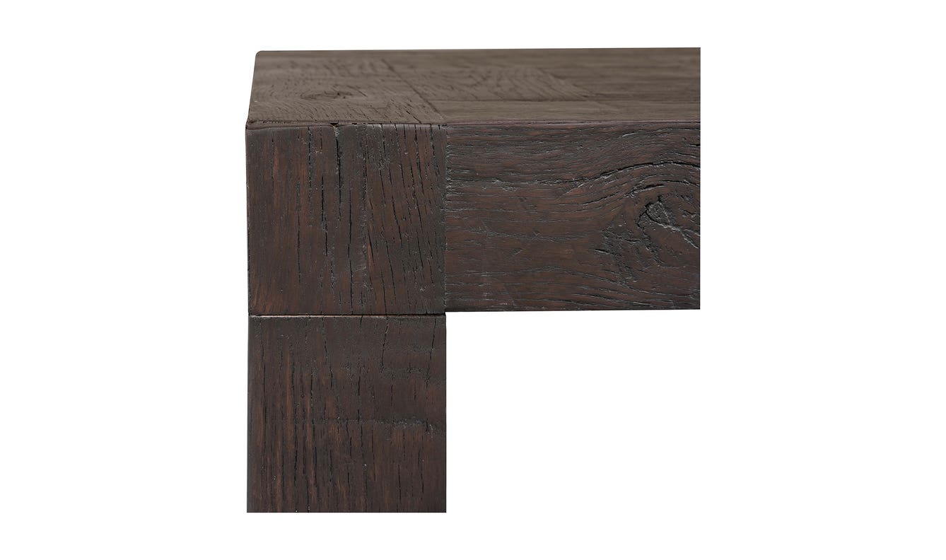 detail view of Evander Side Table Rustic Brown luxury Table