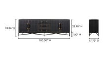 lifestyle view of Mako Sideboard Black Large luxury Sideboard