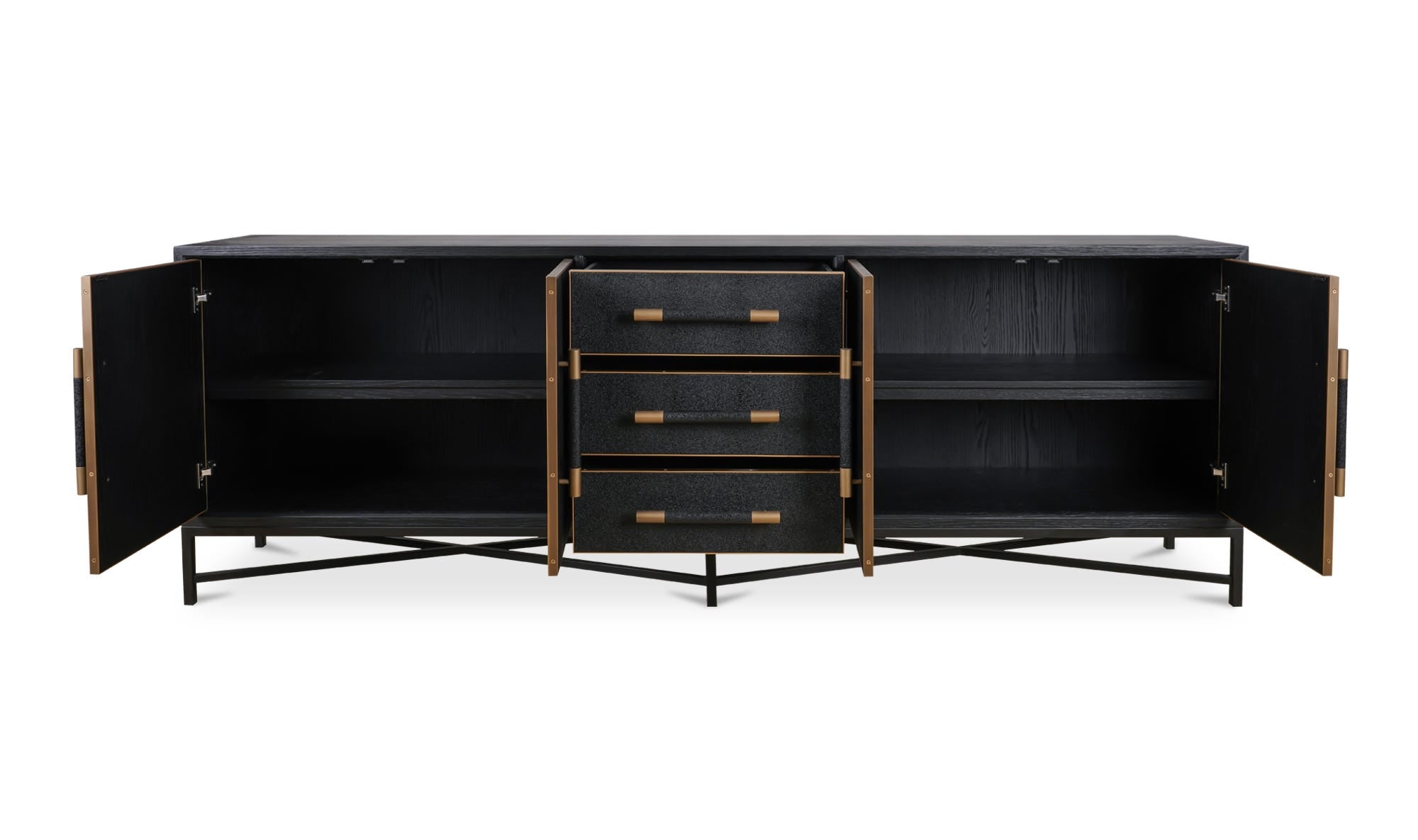 lifestyle view of Mako Sideboard Black Large luxury Sideboard