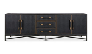 front view of Mako Sideboard Black Large luxury Sideboard