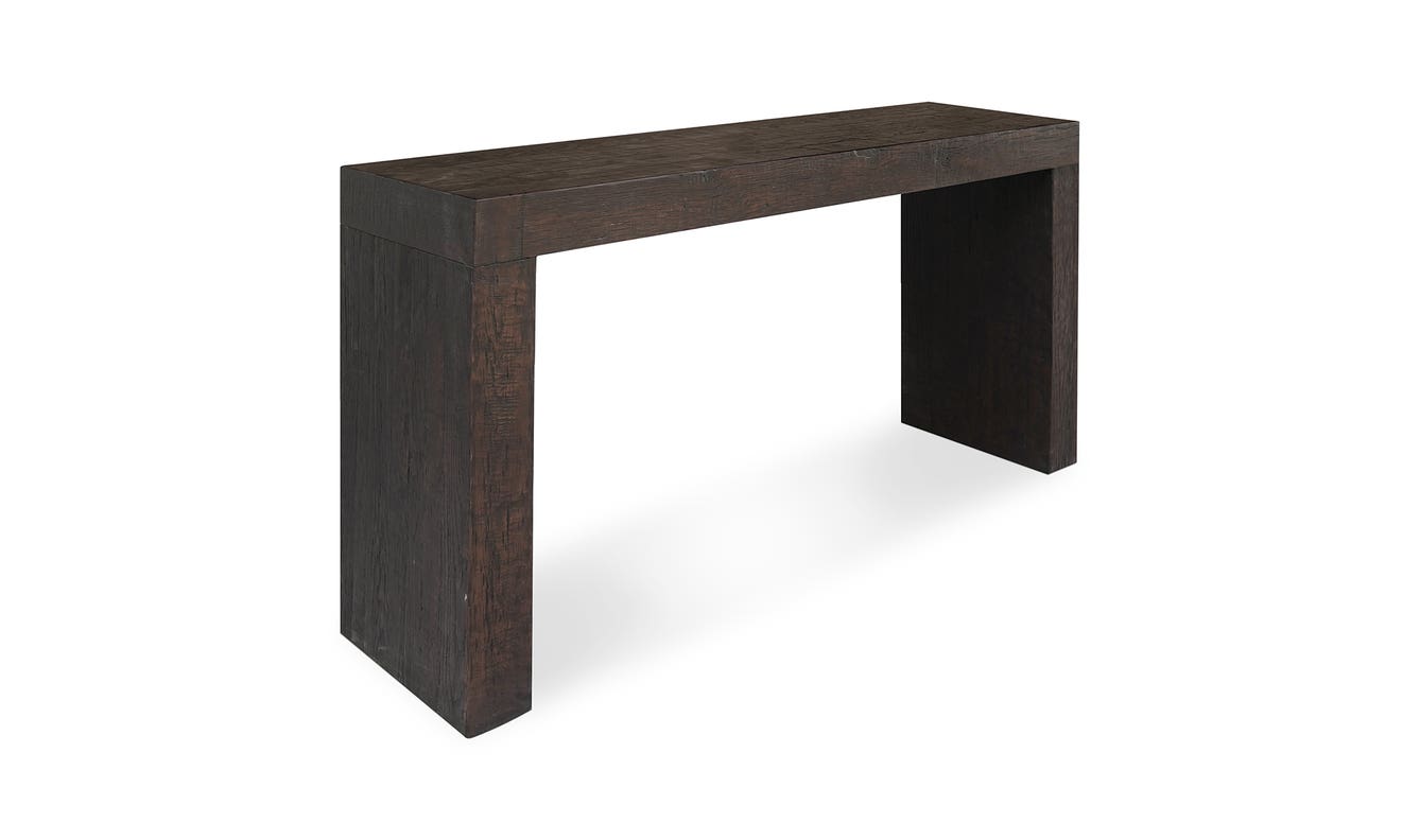 detail view of Evander Console Table Rustic Brown luxury Coffee Table