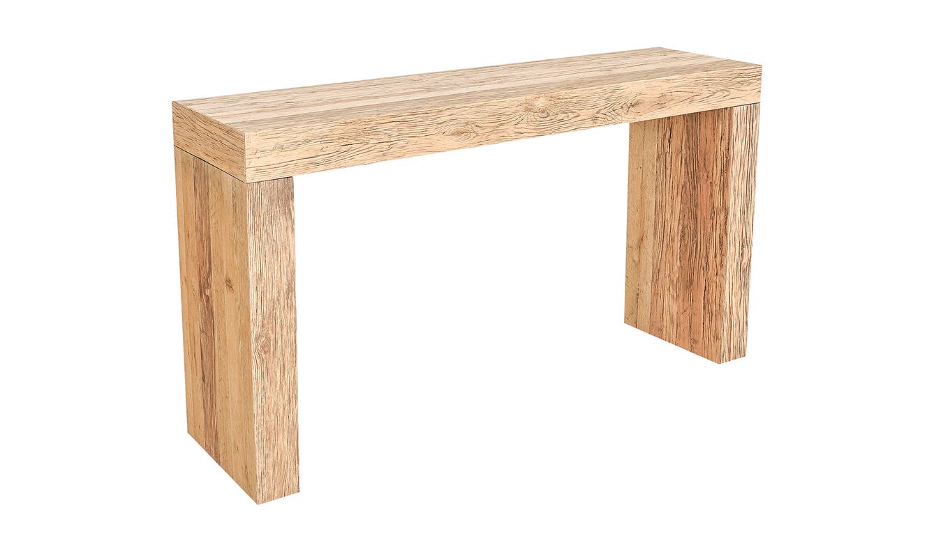 front view of Evander Console Table Natural luxury Coffee Table