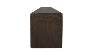 lifestyle view of Evander Dining Bench Rustic Brown luxury Bench