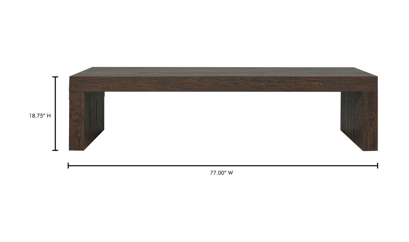 lifestyle view of Evander Dining Bench Rustic Brown luxury Bench