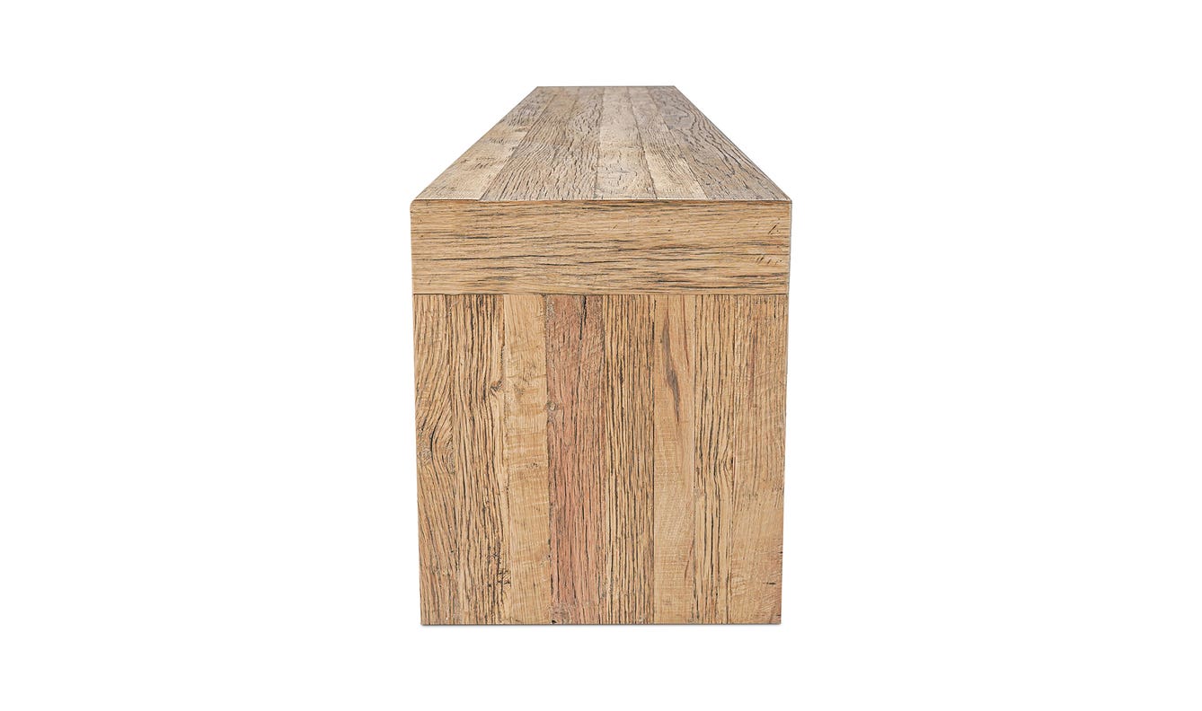 lifestyle view of Evander Dining Bench Natural luxury Bench