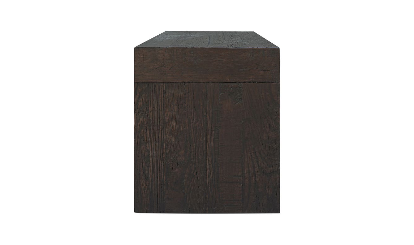 lifestyle view of Evander Dining Stool Rustic Brown luxury Step Stool