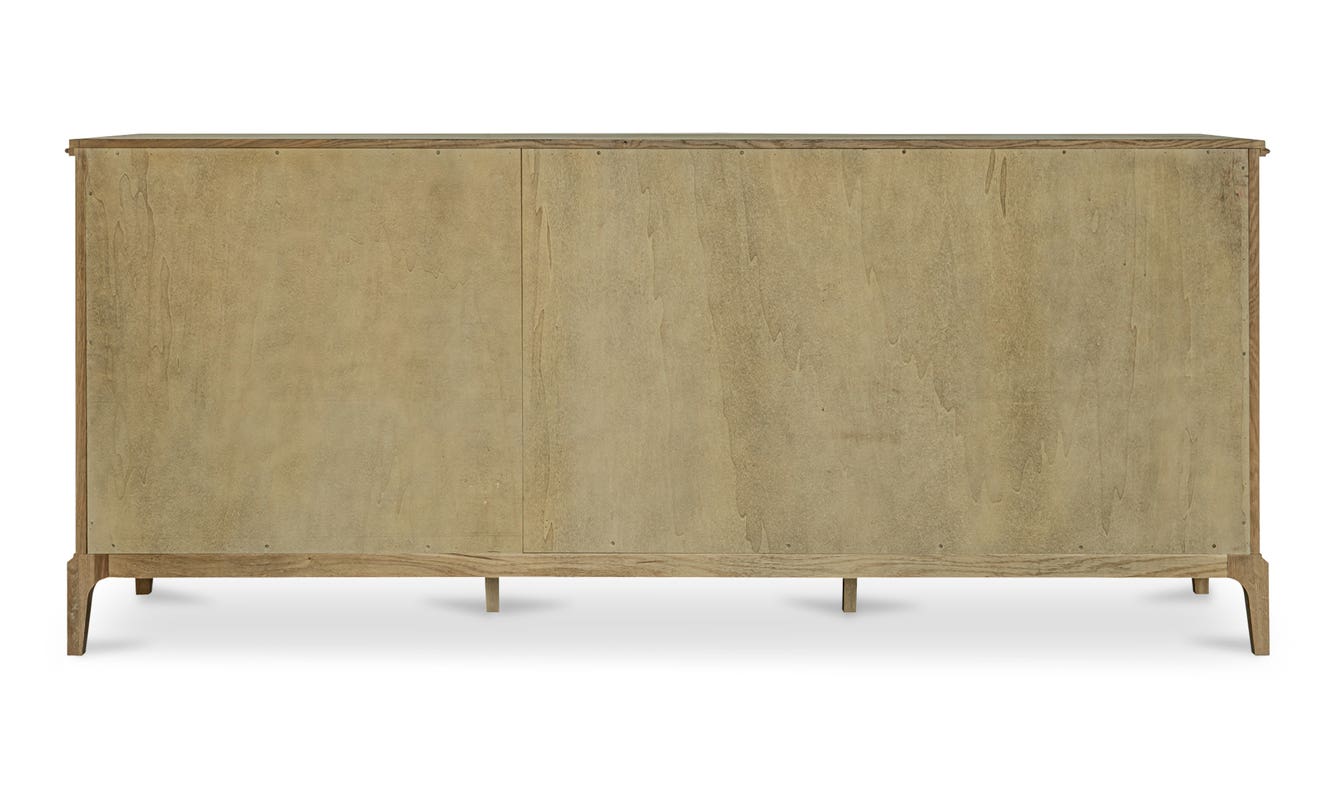lifestyle view of Sadie 9 Drawer Dresser Brown luxury Kitchen & Dining Room Table