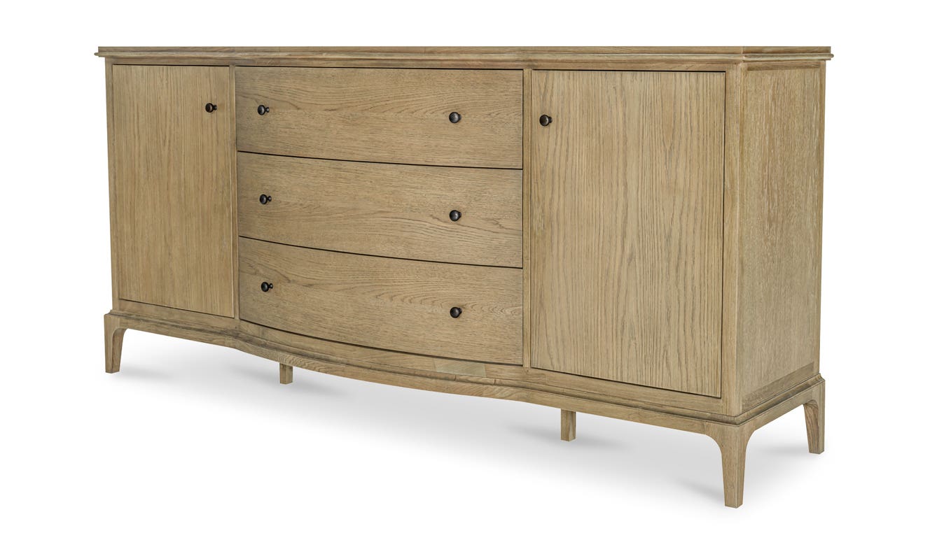 side view of Sadie Sideboard Brown luxury Sideboard