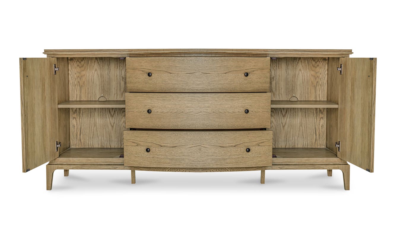 front view of Sadie Sideboard Brown luxury Sideboard