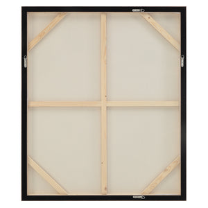 Back view of Roseline Canvas Art showing the frame and support structure