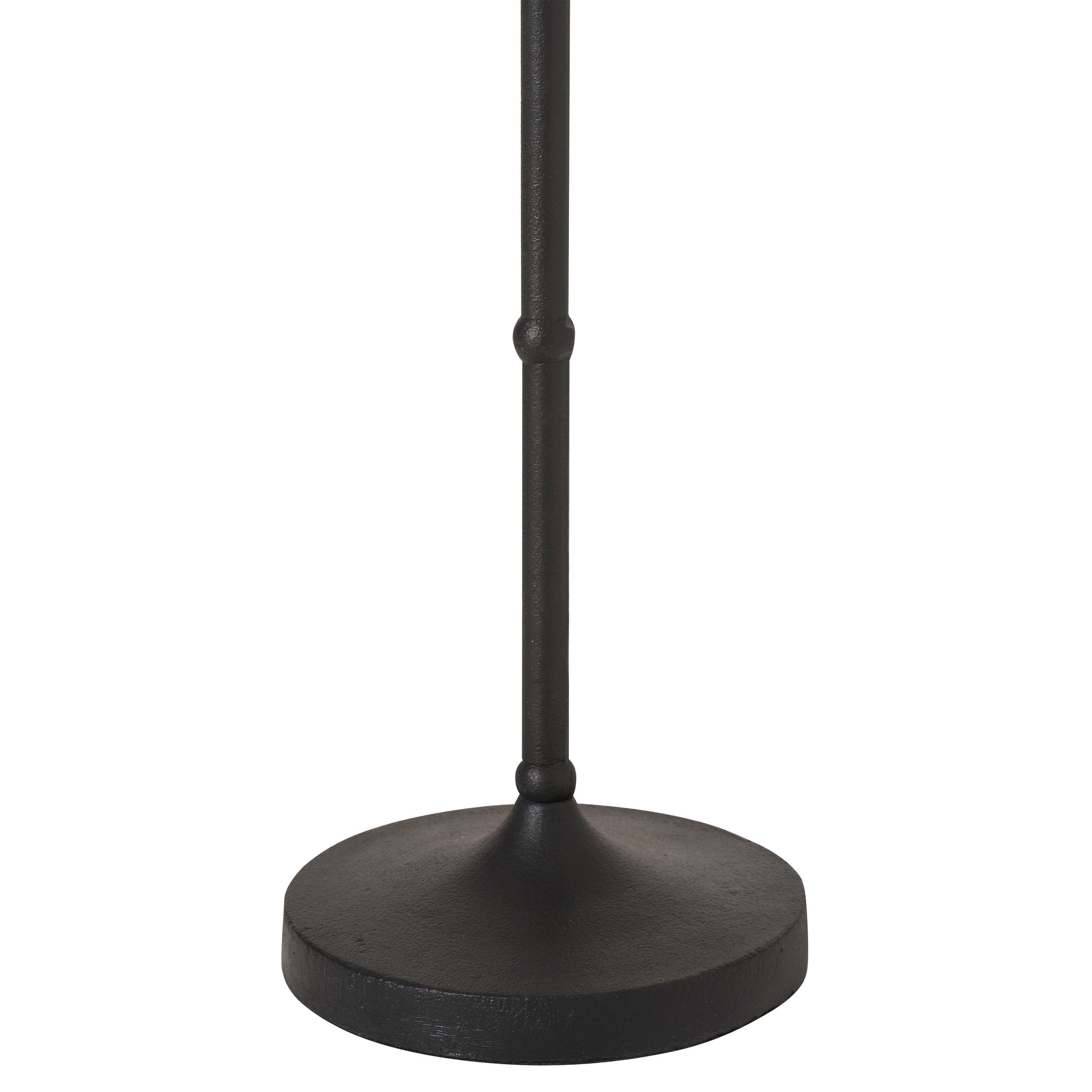 Kalista Table Lamp showcasing the black metal stem and base