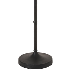 Kalista Table Lamp showcasing the black metal stem and base