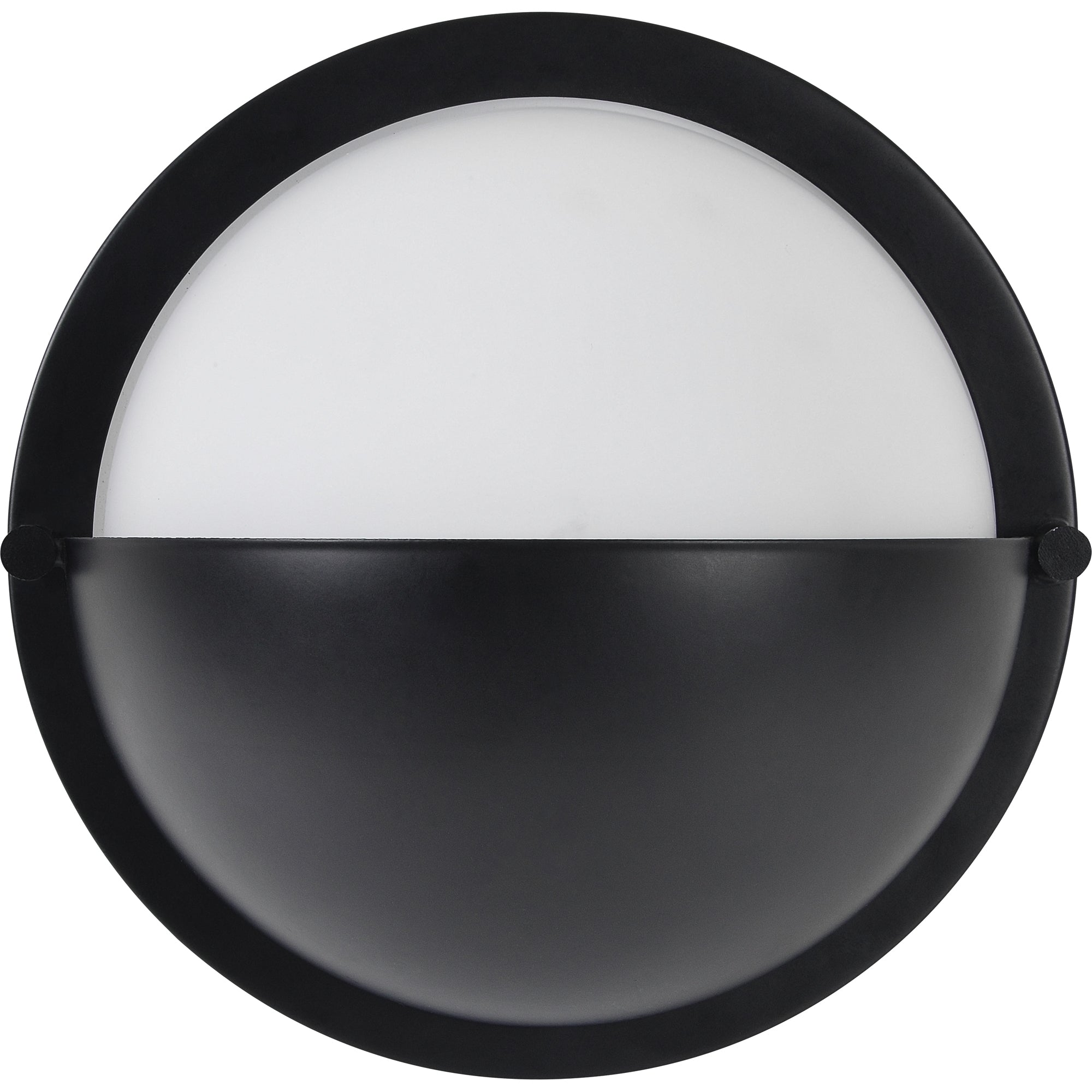 Raina Wall Sconce viewed from above, highlighting the black and white color contrast