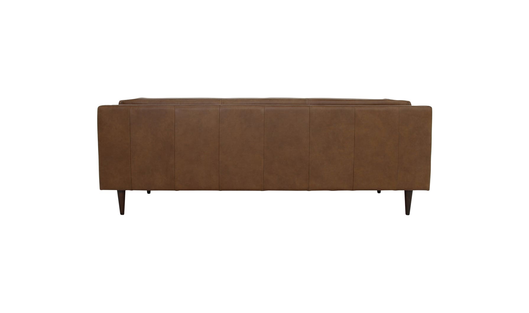 detail view of Woods Sofa Brown Leather luxury Sofa
