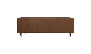 detail view of Woods Sofa Brown Leather luxury Sofa