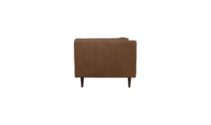 side view of Woods Sofa Brown Leather luxury Sofa