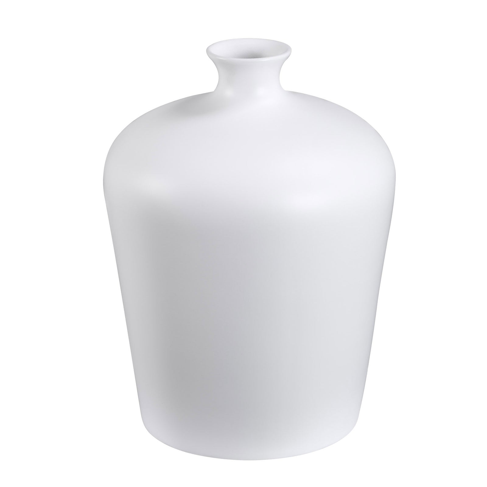 Alfano Vase by Renwil, white ceramic vase with a smooth finish and rounded shape