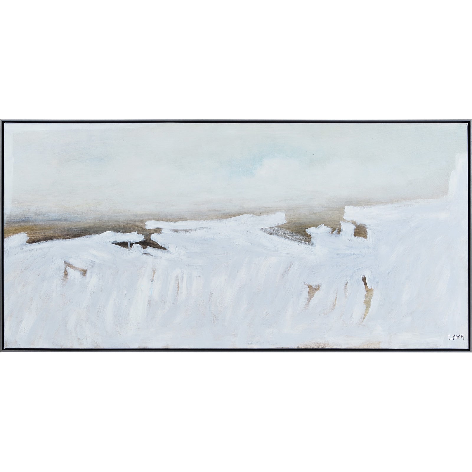 Blanche canvas art featuring abstract white and beige tones with a textured finish