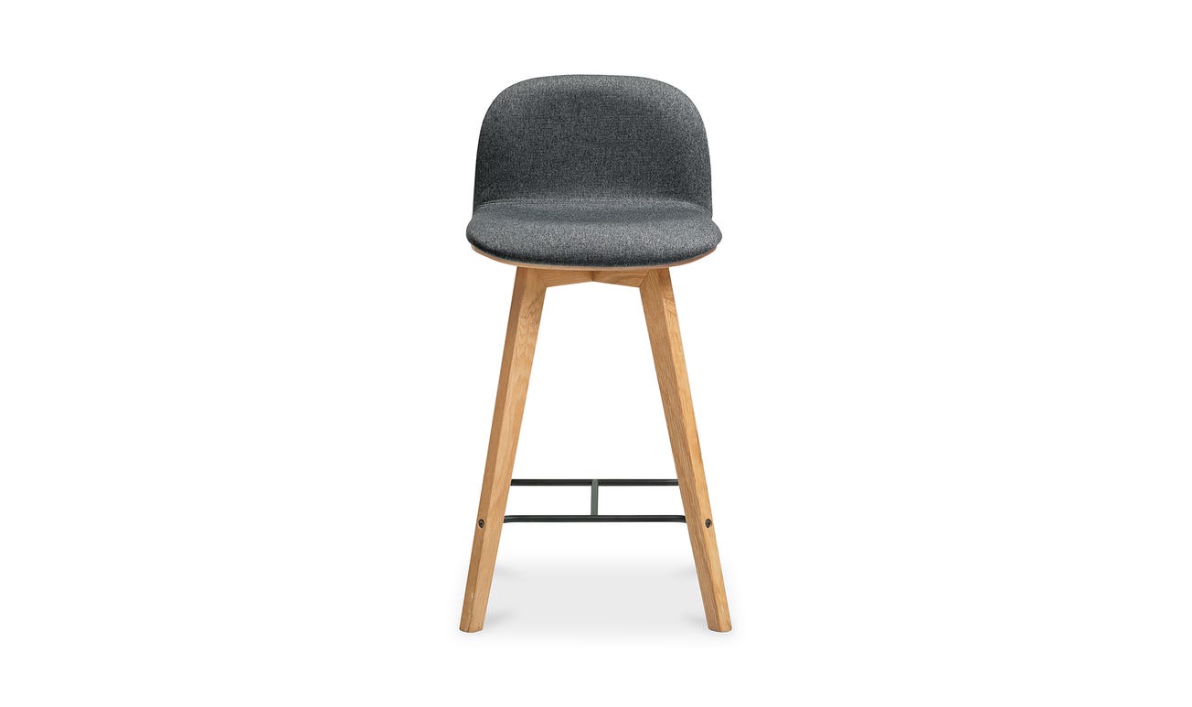 front view of Napoli Counter Stool Grey luxury Chair