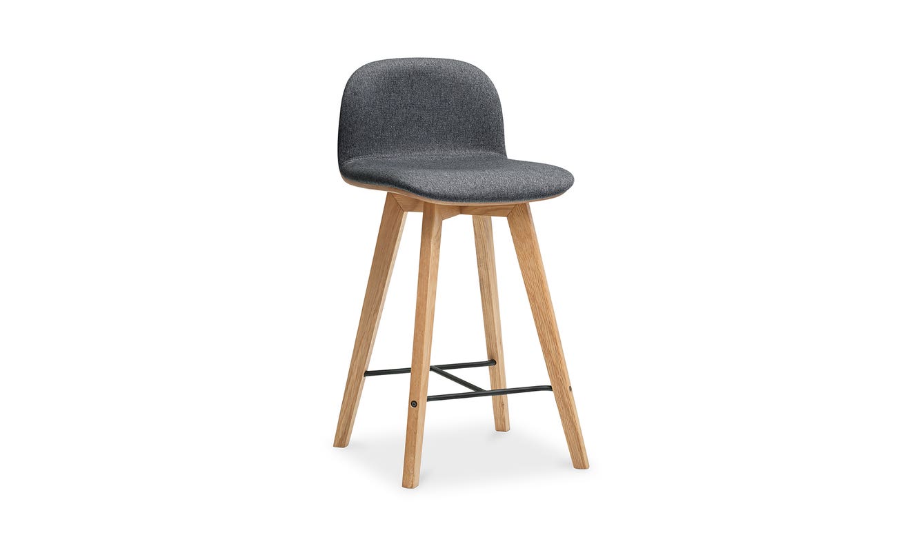 side view of Napoli Counter Stool Grey luxury Chair